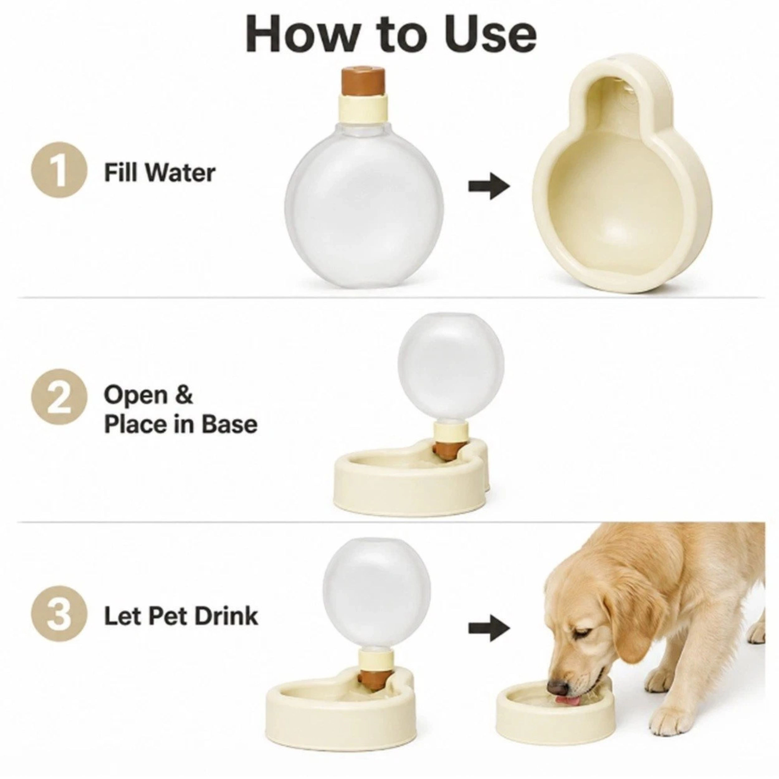 Home Collection 500ml Foldable Dog Water Bottle Portable Pet Travel Dispenser