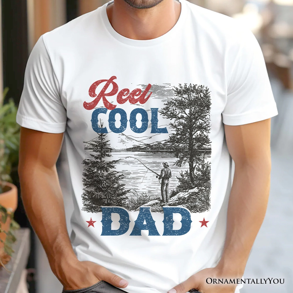 OrnamentallyYou Mens Funny "Reel Cool Dad" Fishing T-Shirt