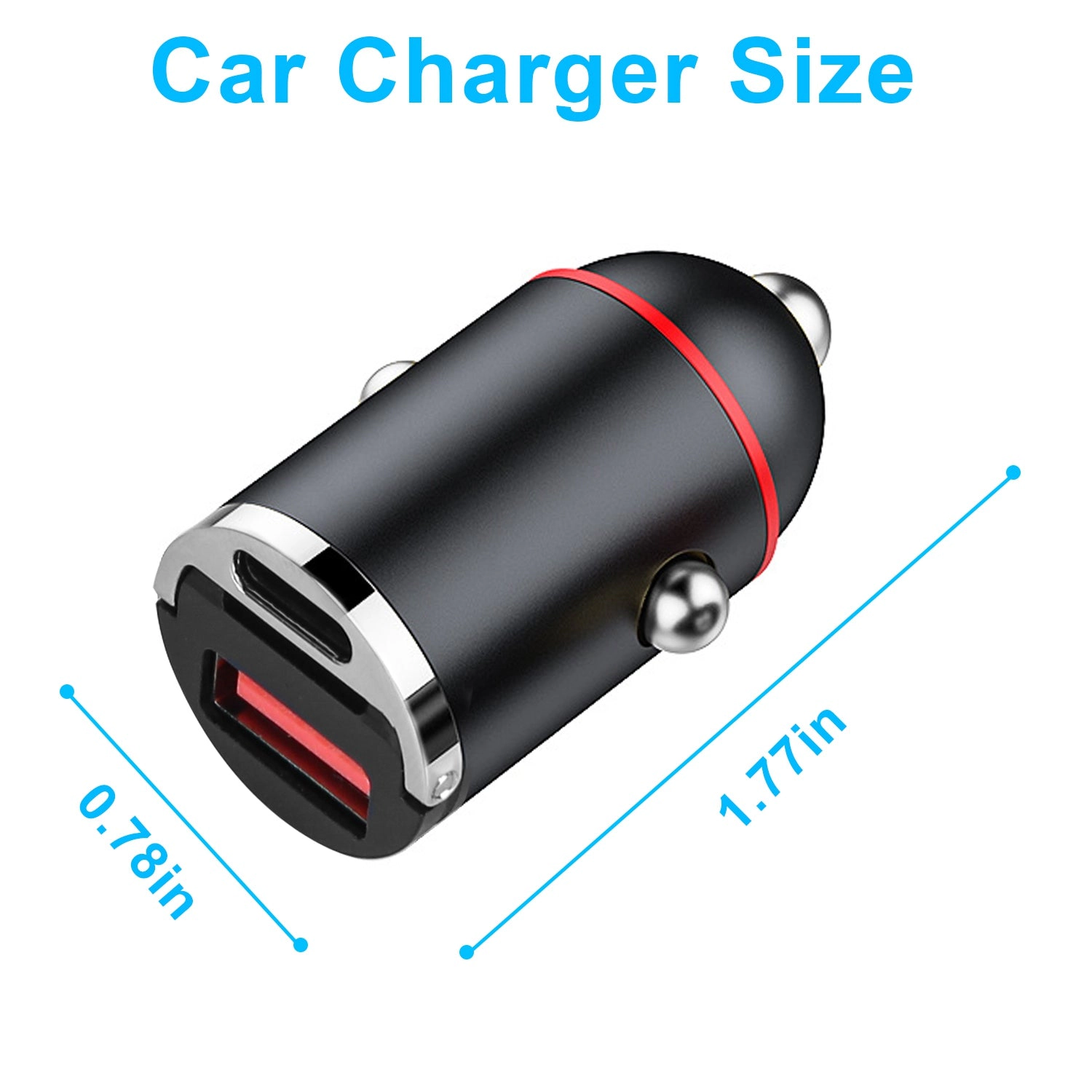 GBruno 2-Pack 100W Dual-Port USB-C Car Charger