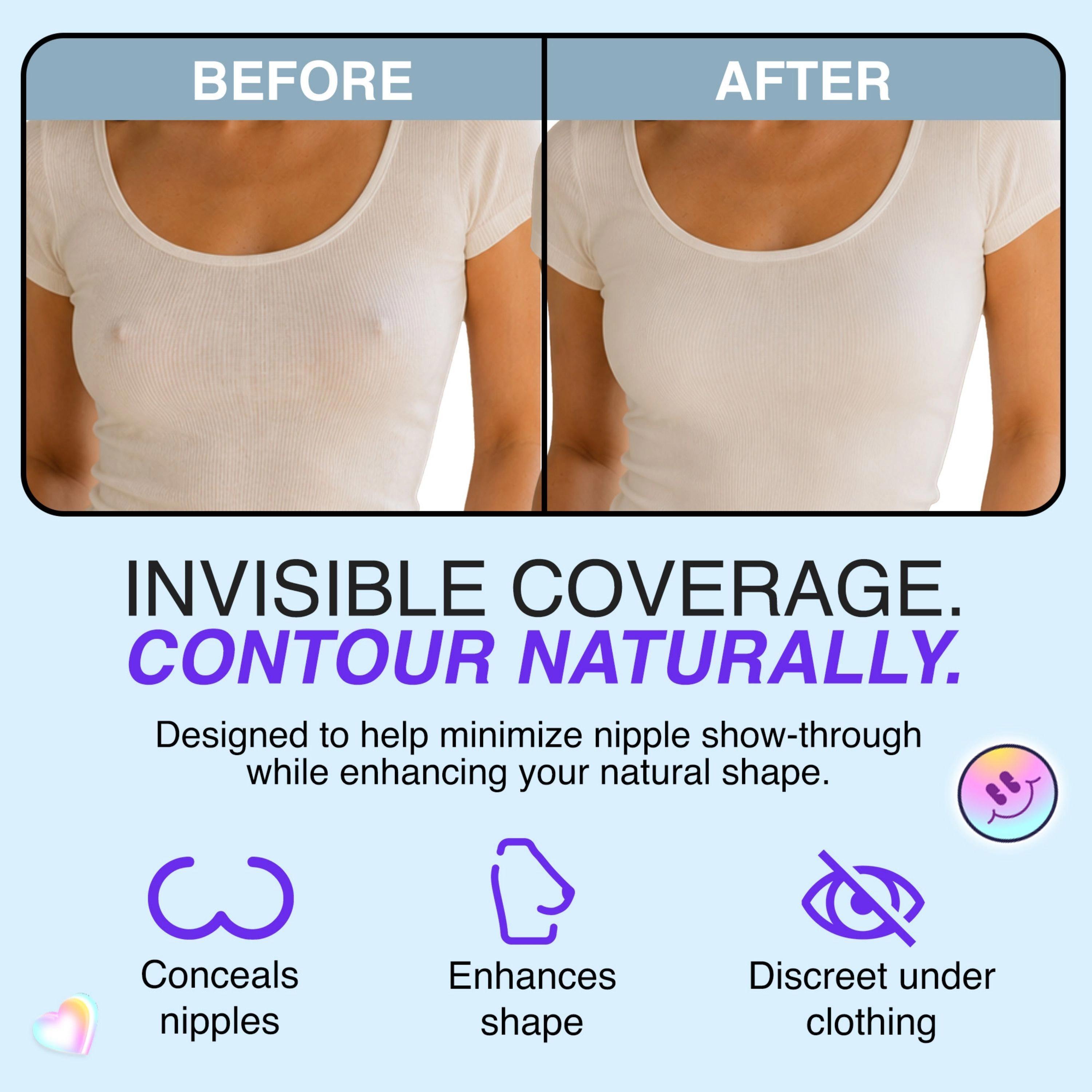 LECHERY Women's Skingrip Circle Nipple Covers Reusable Silicone Breast Pasties