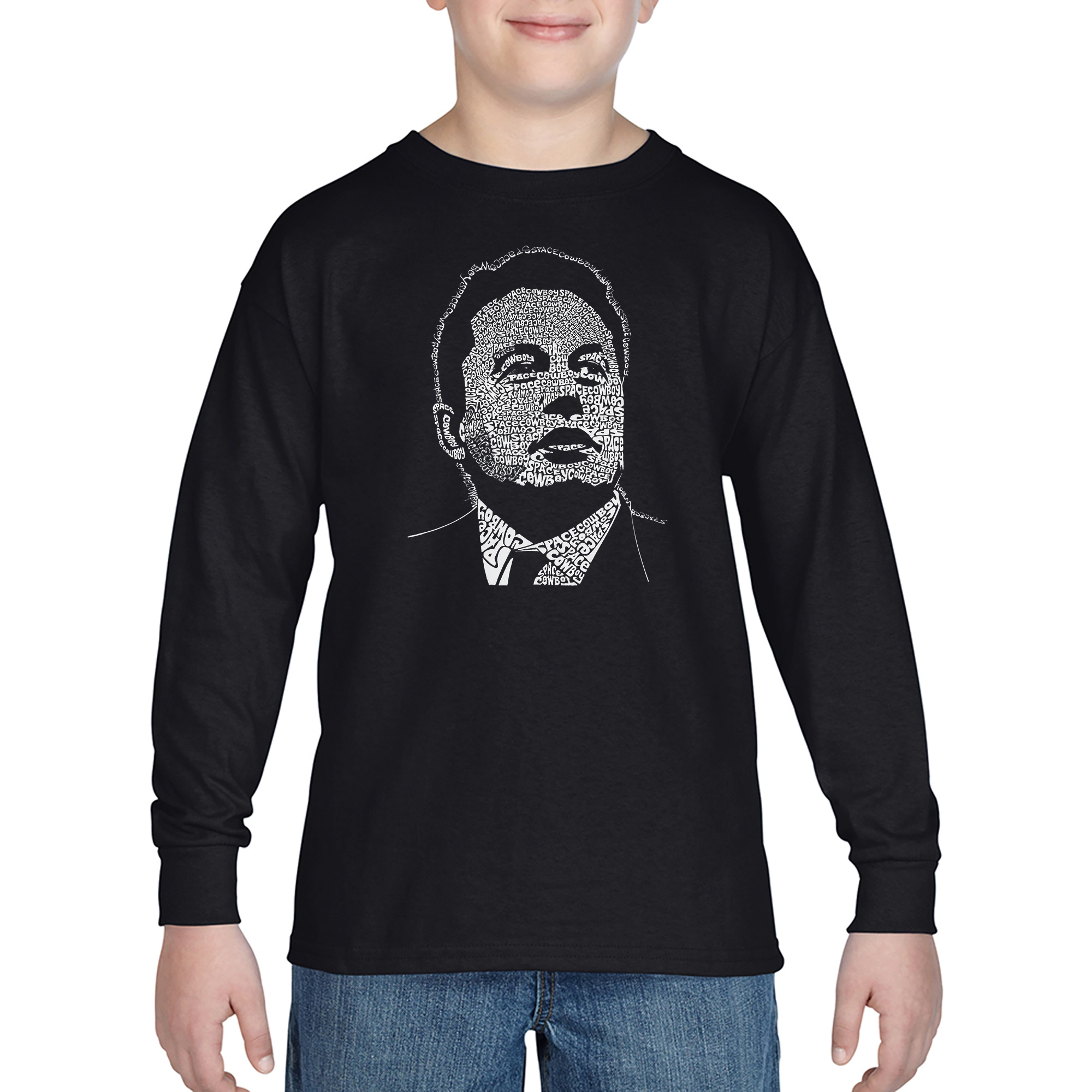 LA Pop Art Boys Long Sleeve T-Shirt -  Elon Musk