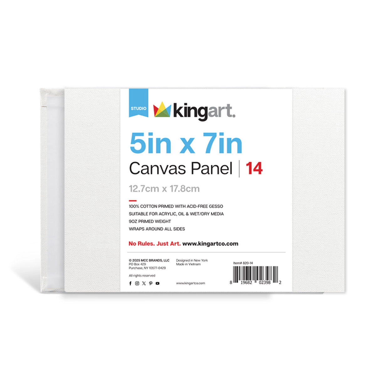 KINGART Canvas Panels 5 x 7 in - 14-Pack