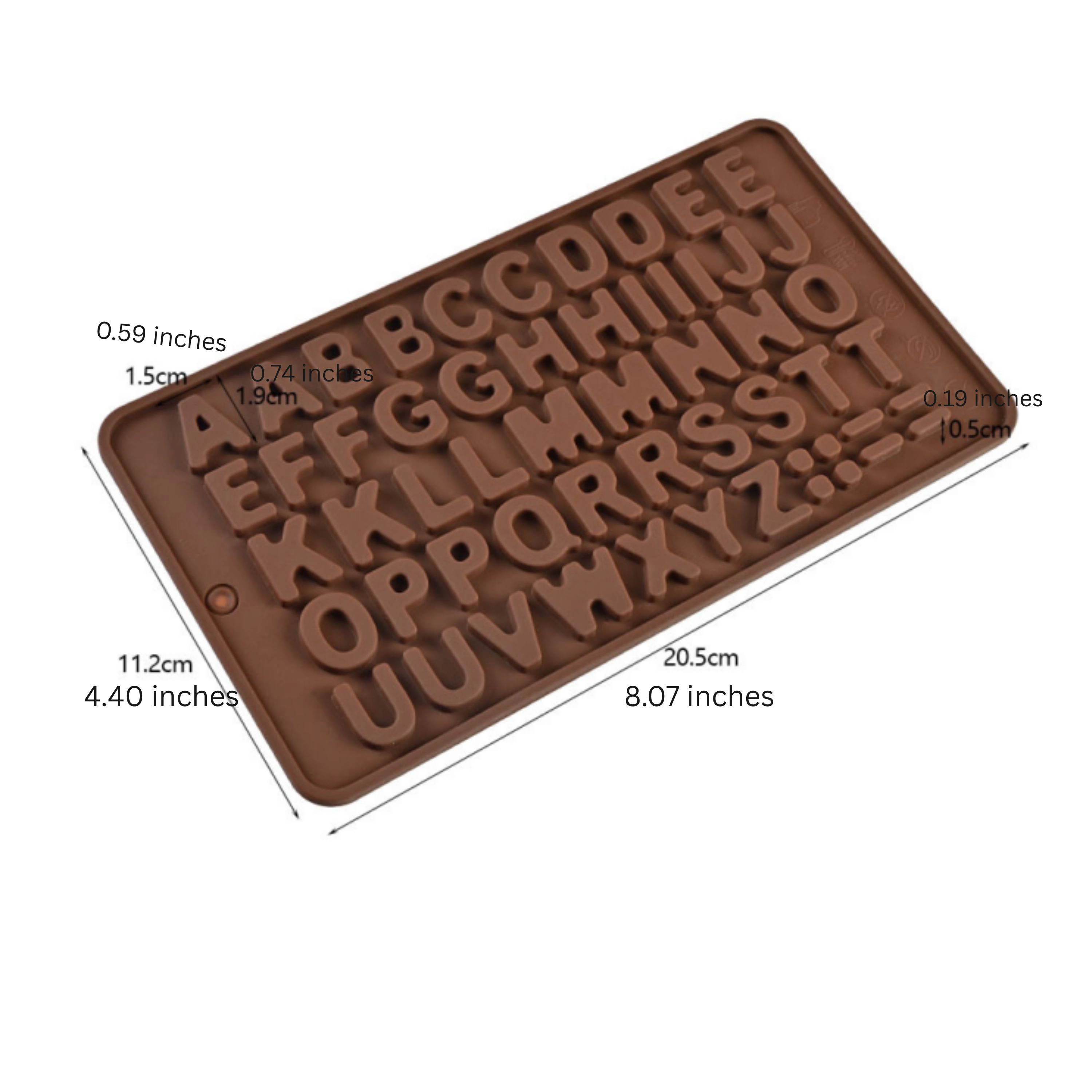 Kitcheniva 8.1 x 4.4 Inch Silicone Alphabet Chocolate Mold