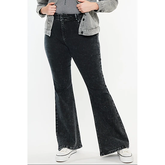 KanCan Women's Plus Size Ultra High Rise Flare Jeans Amirah