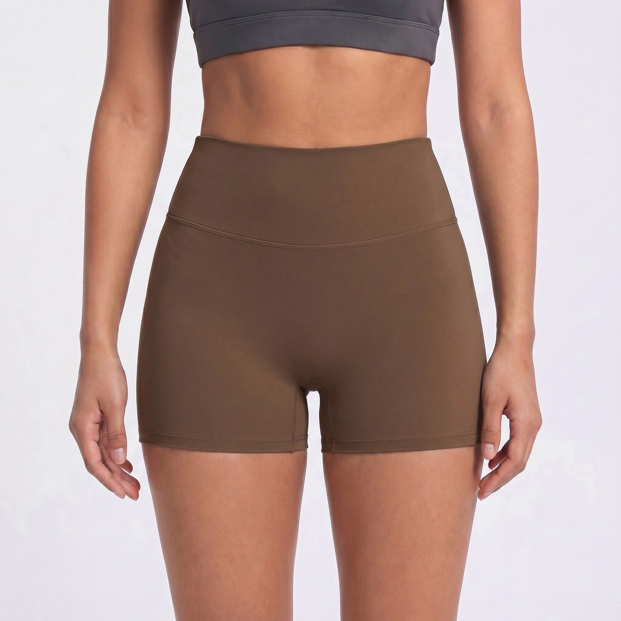 Anna-Kaci Women's High Waist Workout Biker Shorts Wide Waistband Yoga Training Active