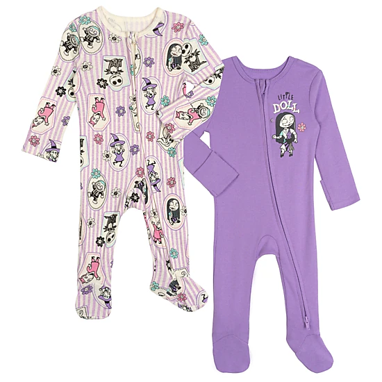 Disney Baby Girls' 2-Pack Footed Sleep N' Play
