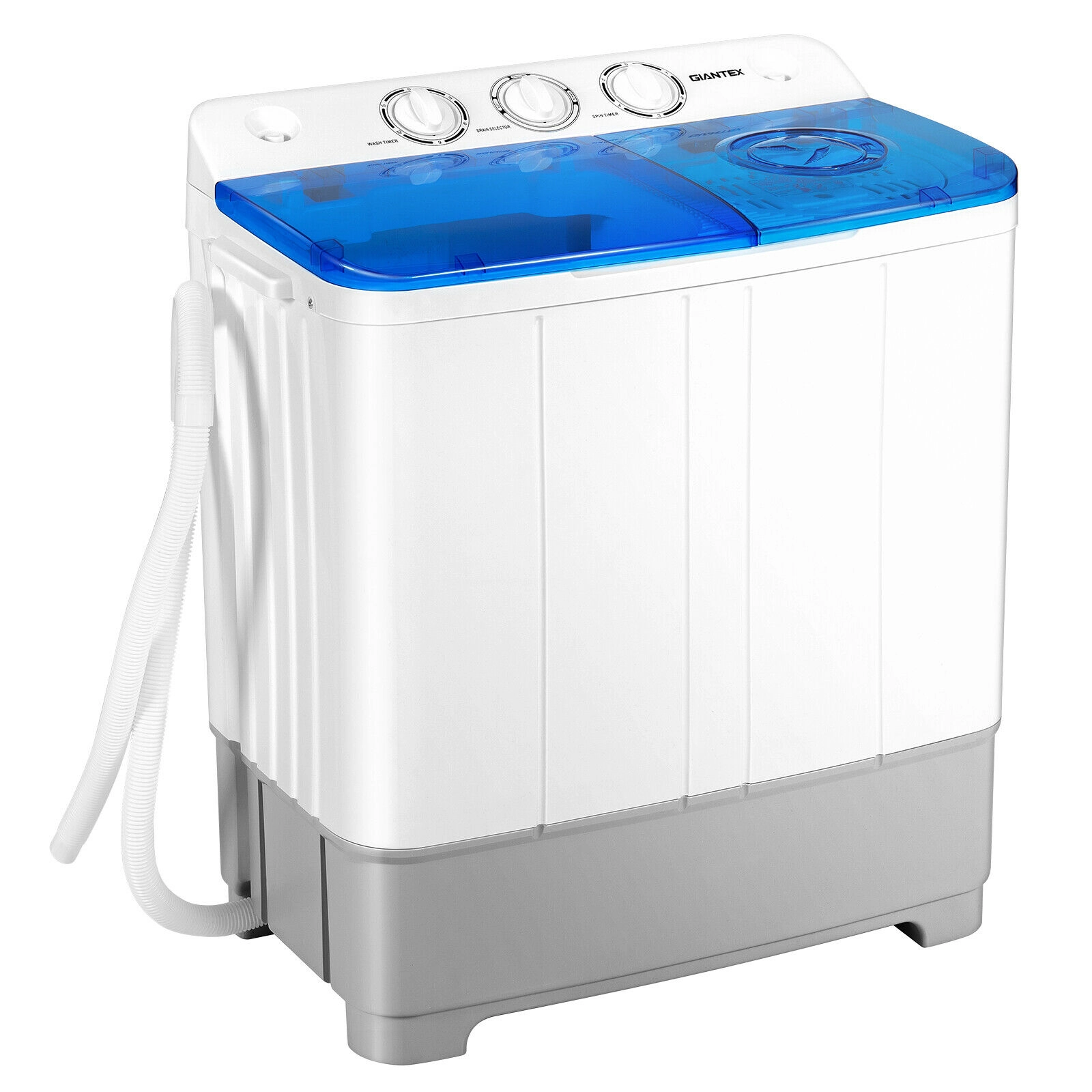 LJG 2-in-1 Portable 22lbs Capacity Washing Machine with Timer Control