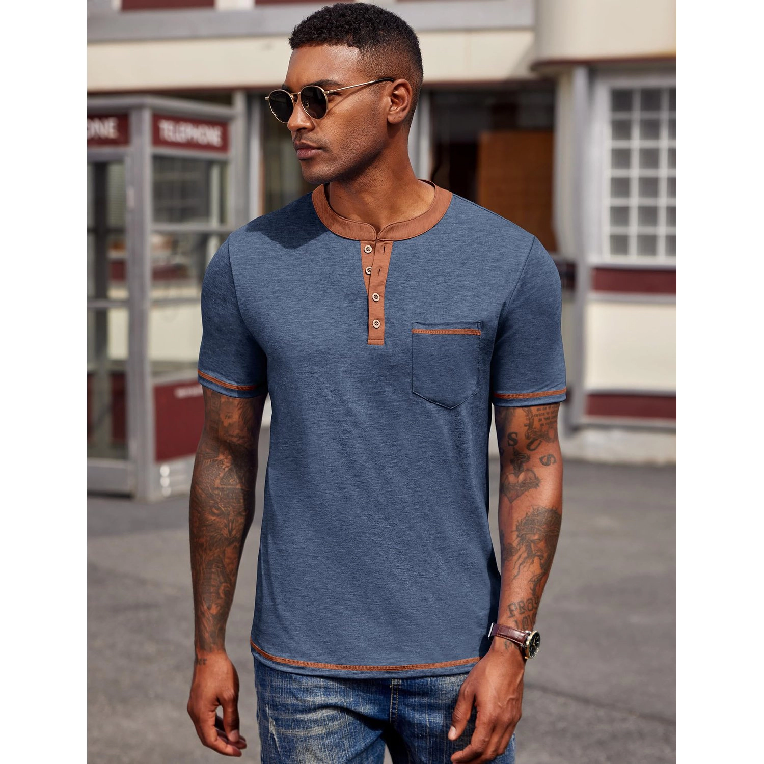 COOFANDY Mens Classic Long Sleeve Shirts Dressy Button Down Collared Casual Tops