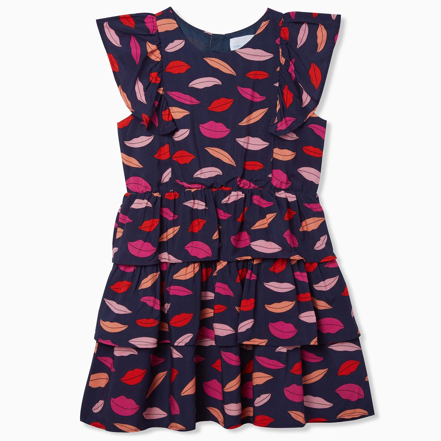 Rockets of Awesome Lips Ruffle Dress for Girls
