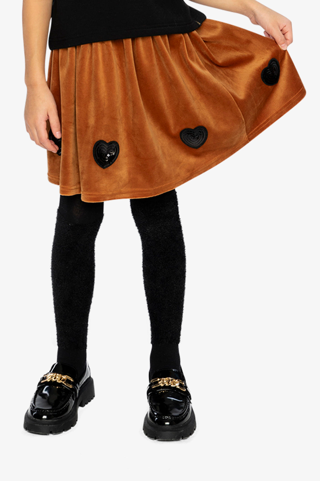 Deux par Girls Heart Sequin Shimmer Velvet Skirt