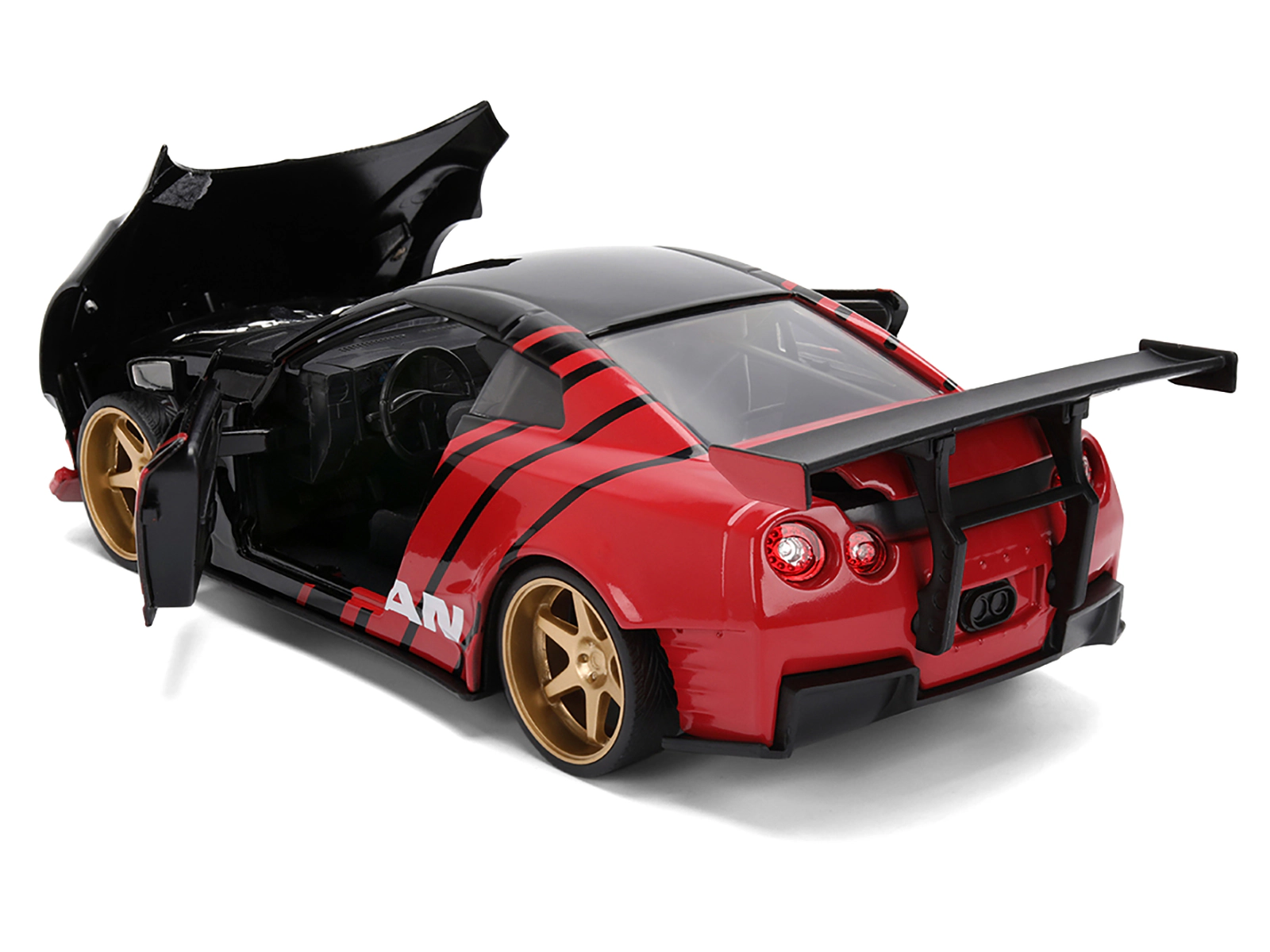 Jada 2009 Nissan GT-R (R35) Ben Sopra "Advan" Black and Red "JDM Tuners" Series 1/24 Diecast Model Car by Jada