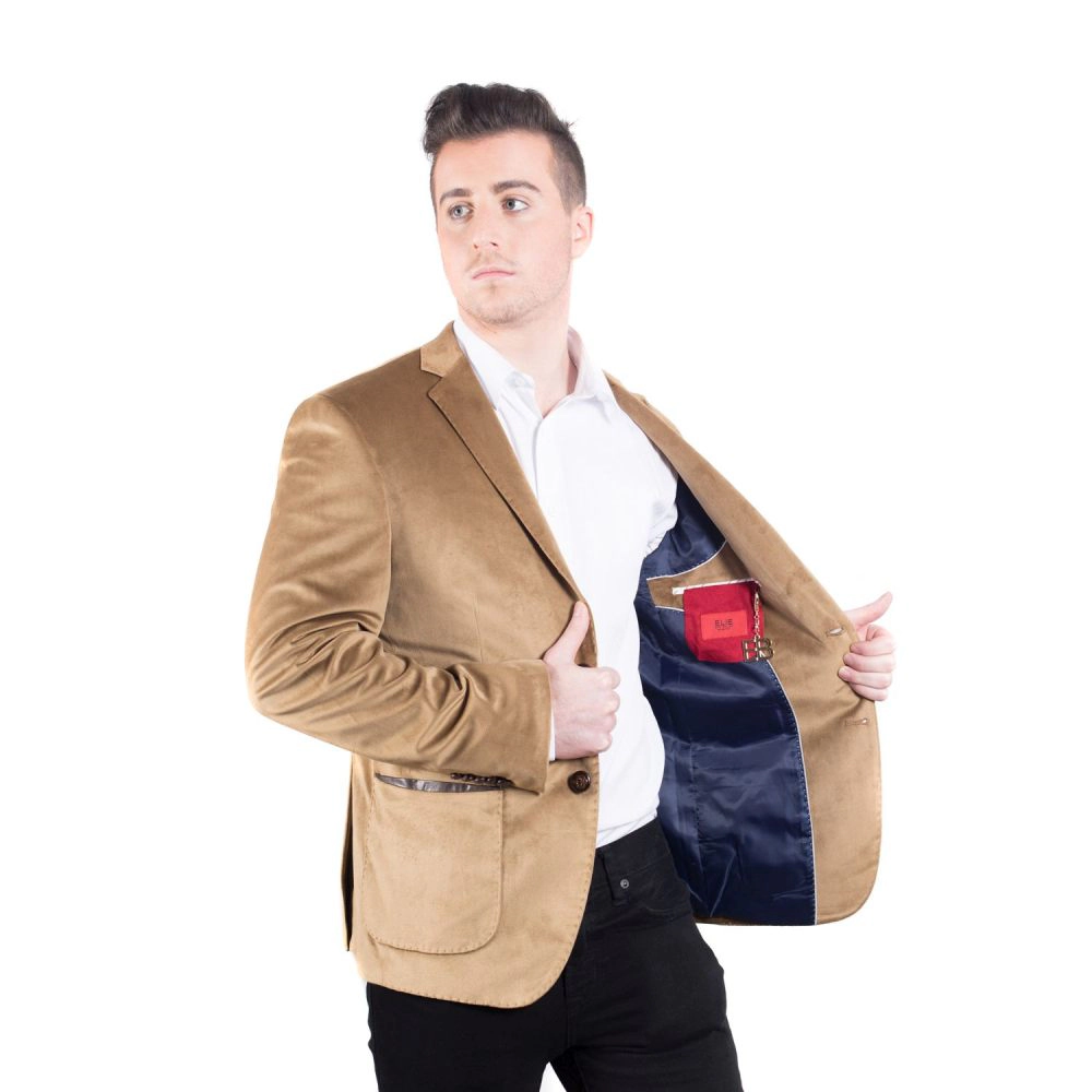 Elie Balleh Men's Slim Fit Velvet Sportcoat