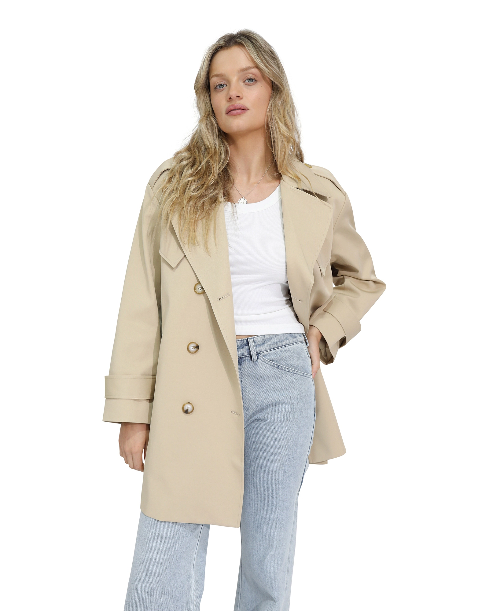 Belle & Bloom Womens Whispers of Verona Trench Coat