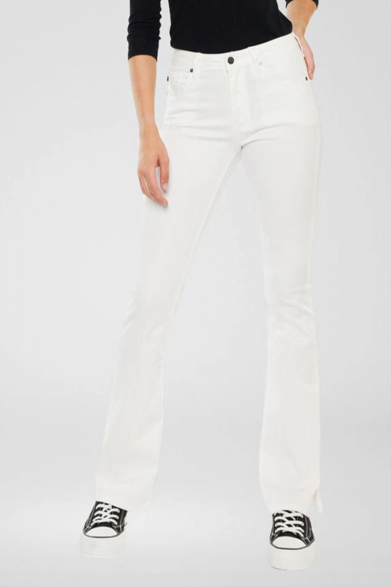 KanCan Women's Essentials High Rise Bootcut Jeans Vanilla