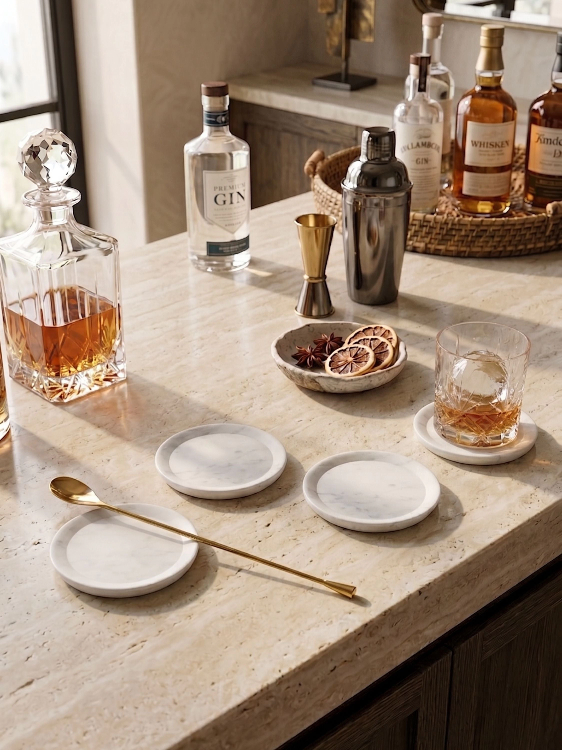 GAURI KOHLI Paloma Marble Coasters