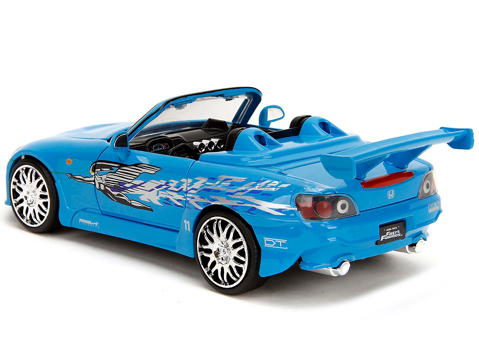 Jada 2001 Honda S2000 Convertible Blue with Graphics "Fast & Furious Remix" Series 1/24 Diecast Model Car by Jada