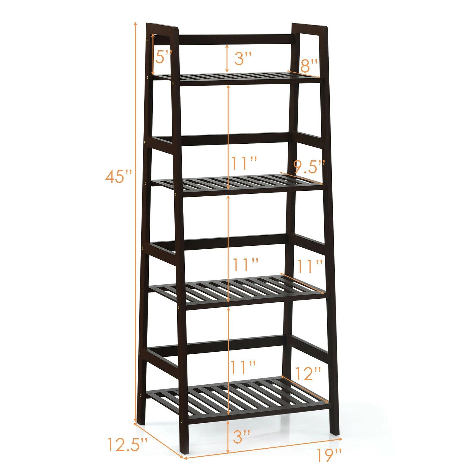 SlickBlue 4-Tier Ladder Bookshelf with Display Storage Shelves