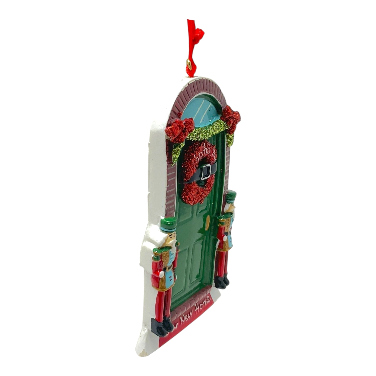 Kurt Adler Our New Home Front Door Hanging Resin Christmas Tree Ornament 4.25 inch