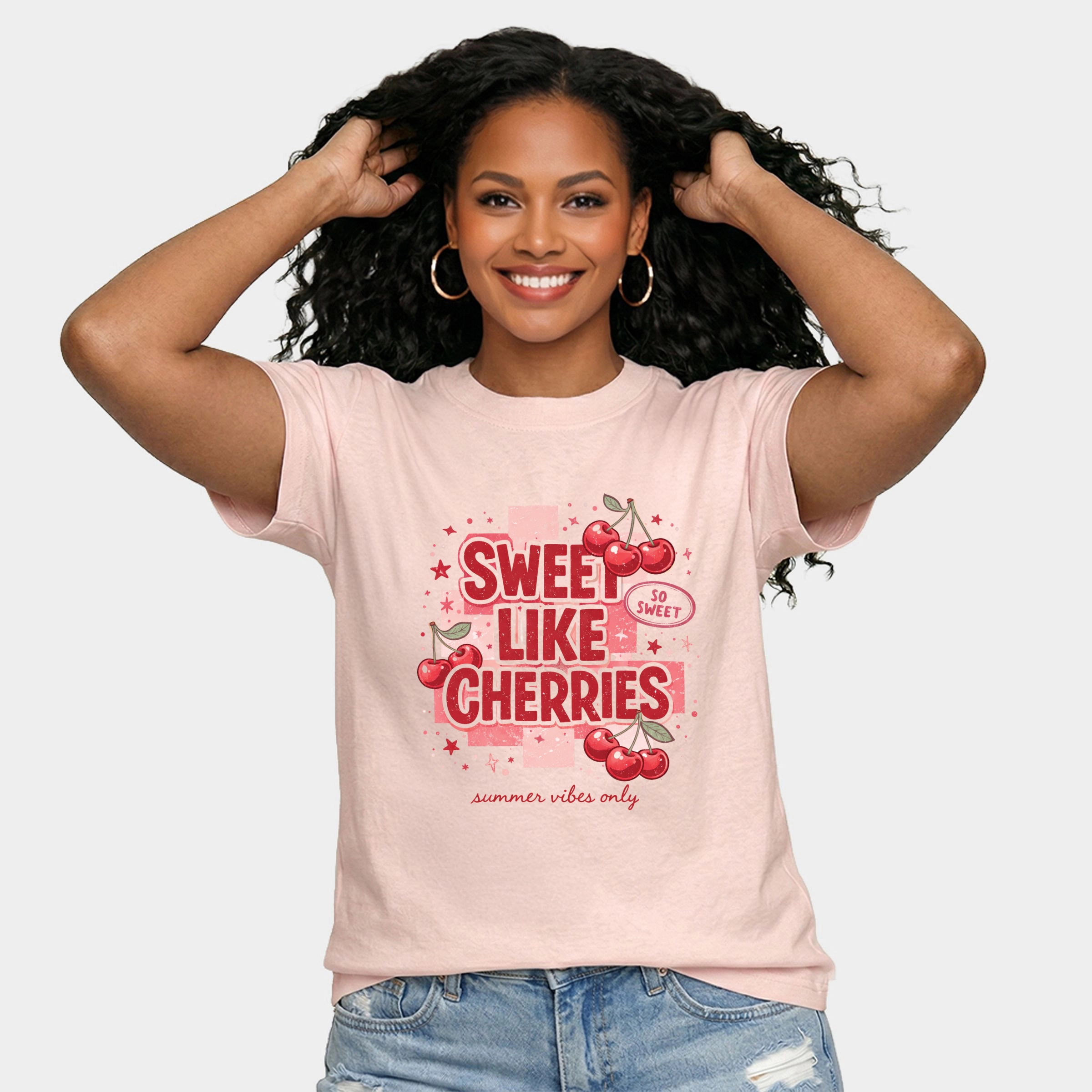Simply Sage Market - Sweet Like Cherries Summer Vibes Women's Relaxed Boxy Tee