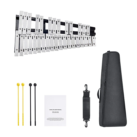 HONGGE Glockenspiel Xylophone Bell Kit, Professional Percussion Instrument Set with Mallets