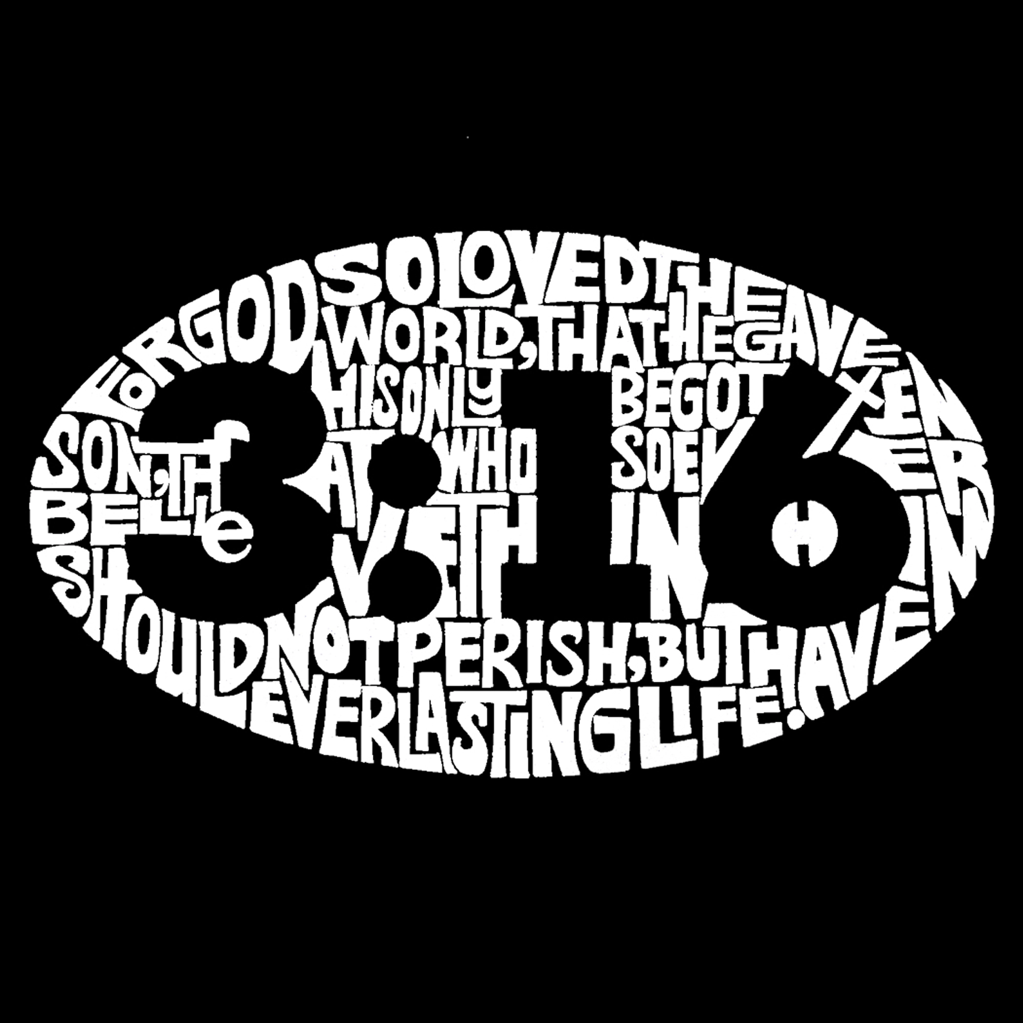 LA Pop Art John 3:16 - Men's Word Hooded Sweatshirt