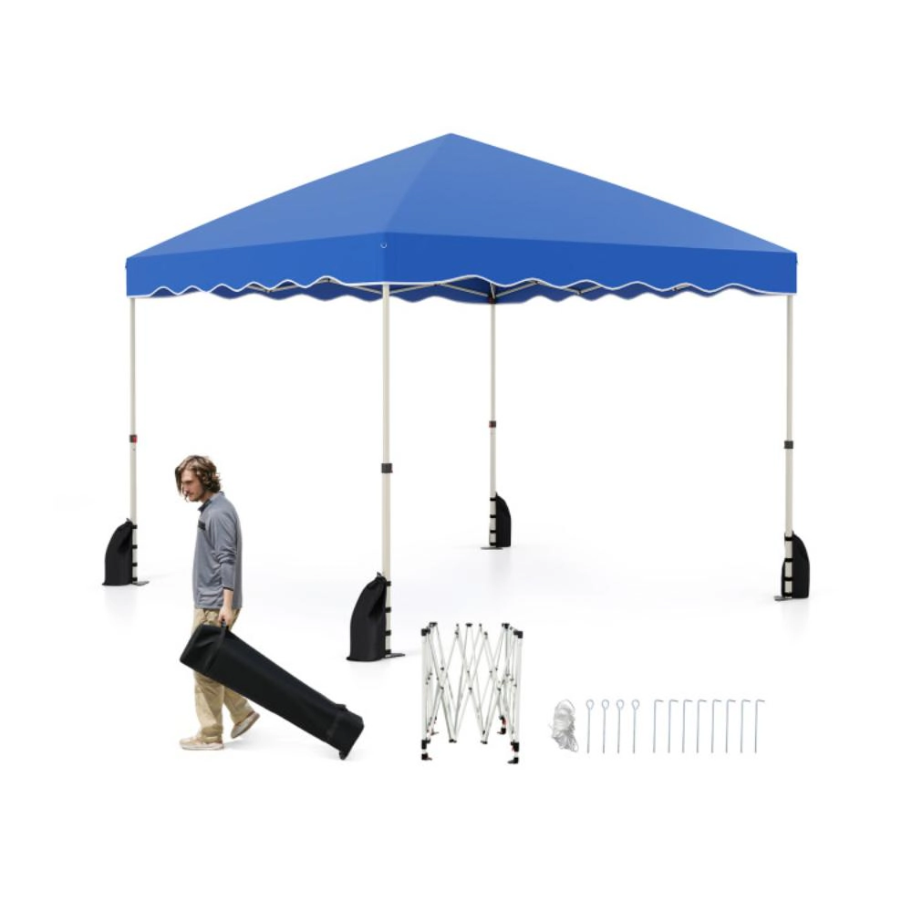 Hivvago Foldable 10 X Feet Pop up Canopy Tent with Wheeled Bag
