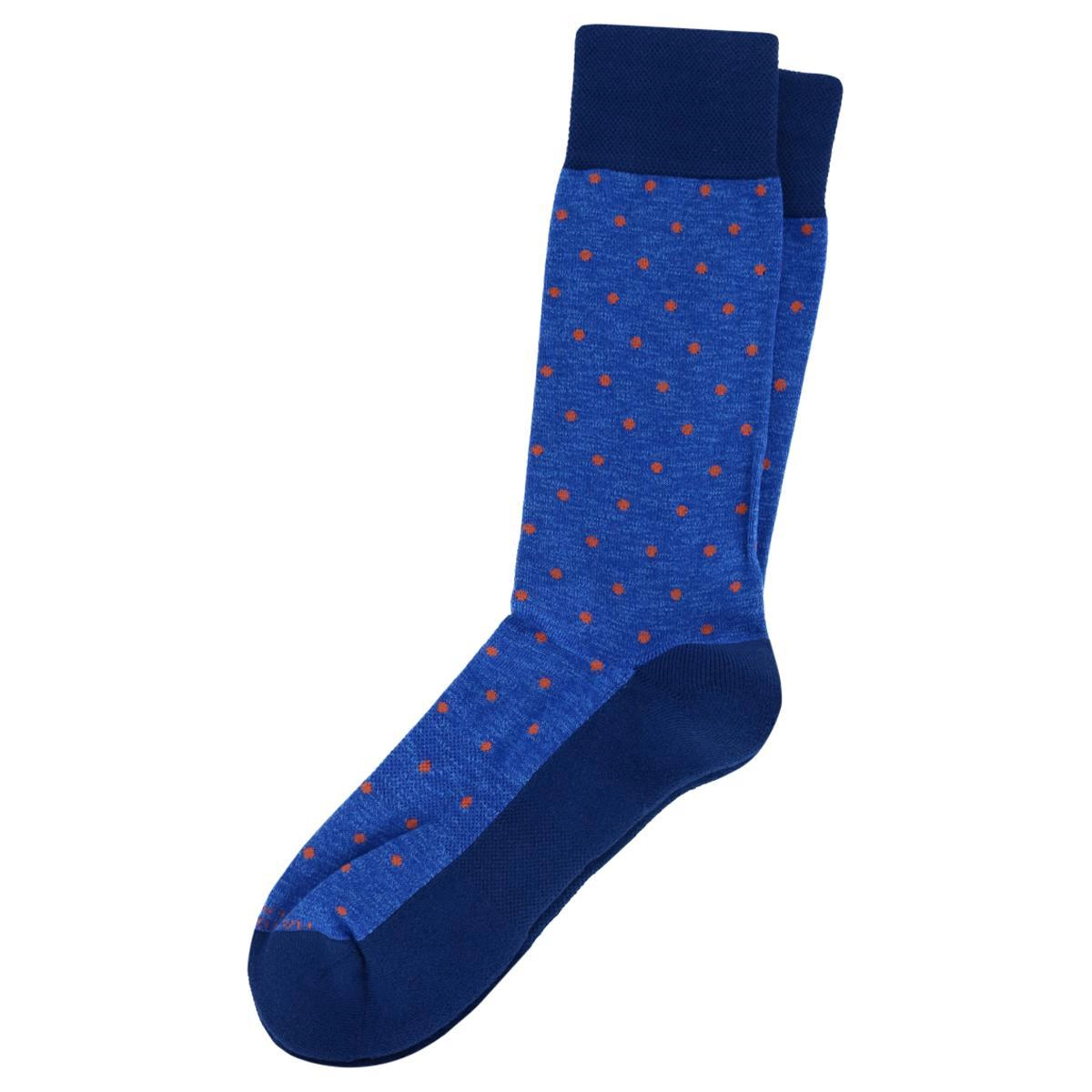 Marcoliani Men's Pima Cotton Polka Dot Full Cushioned Sneaker Sock (1 Pair)