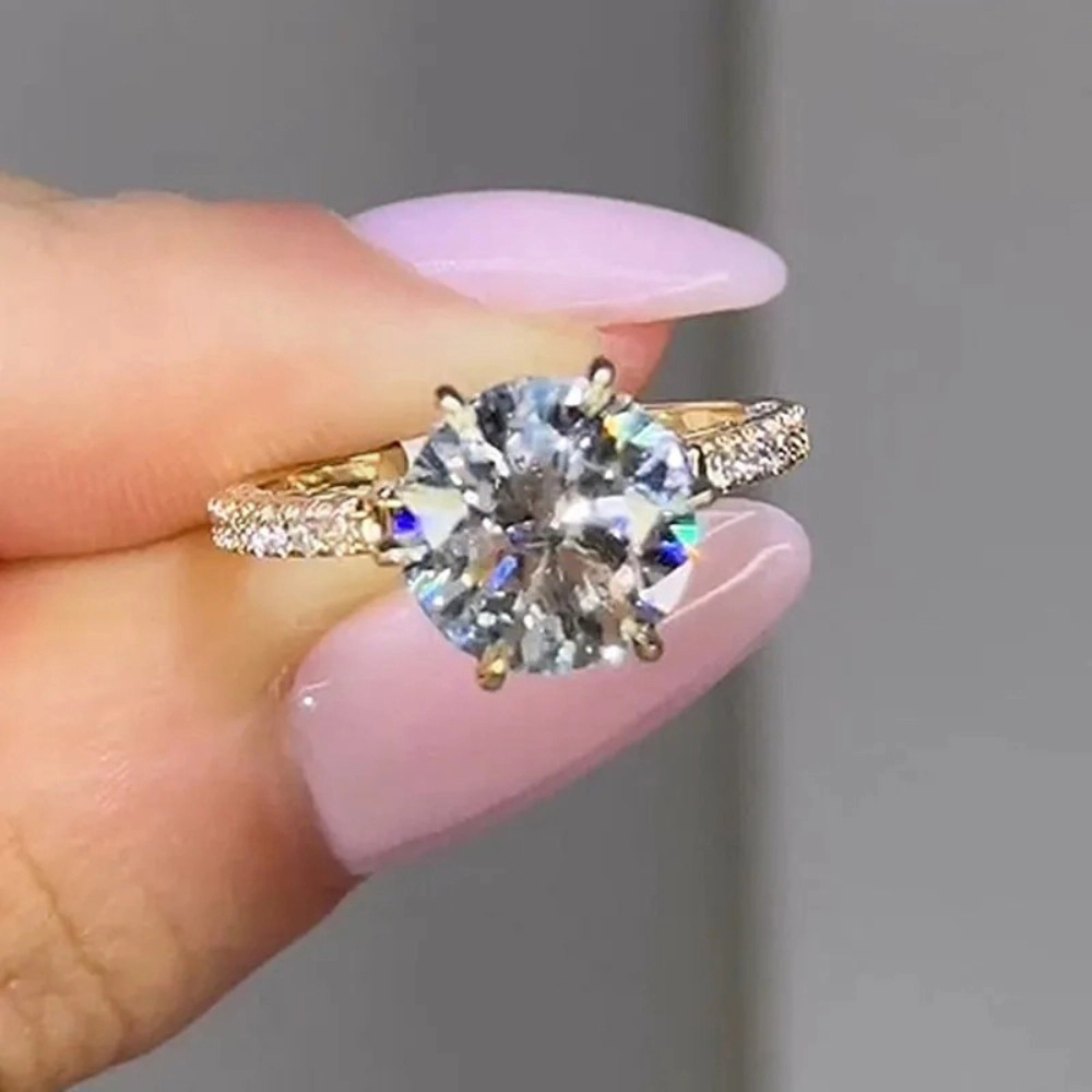 Bow Side Design Engagement Ring for Women
