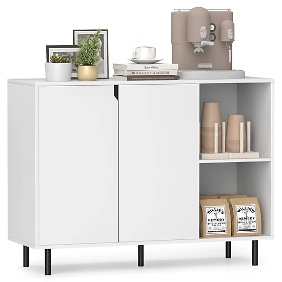 LJG 42 Inch Sideboard Buffet Cabinet Kitchen with Adjustable Shelves