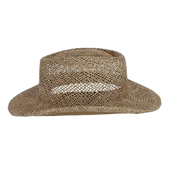 CTM Unisex Twisted Straw Gambler Hat