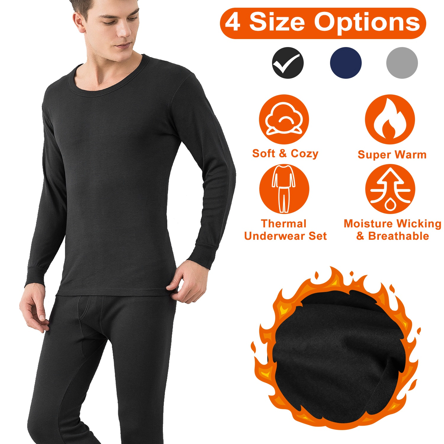 GBruno Cotton Thermal Underwear Set Long Johns