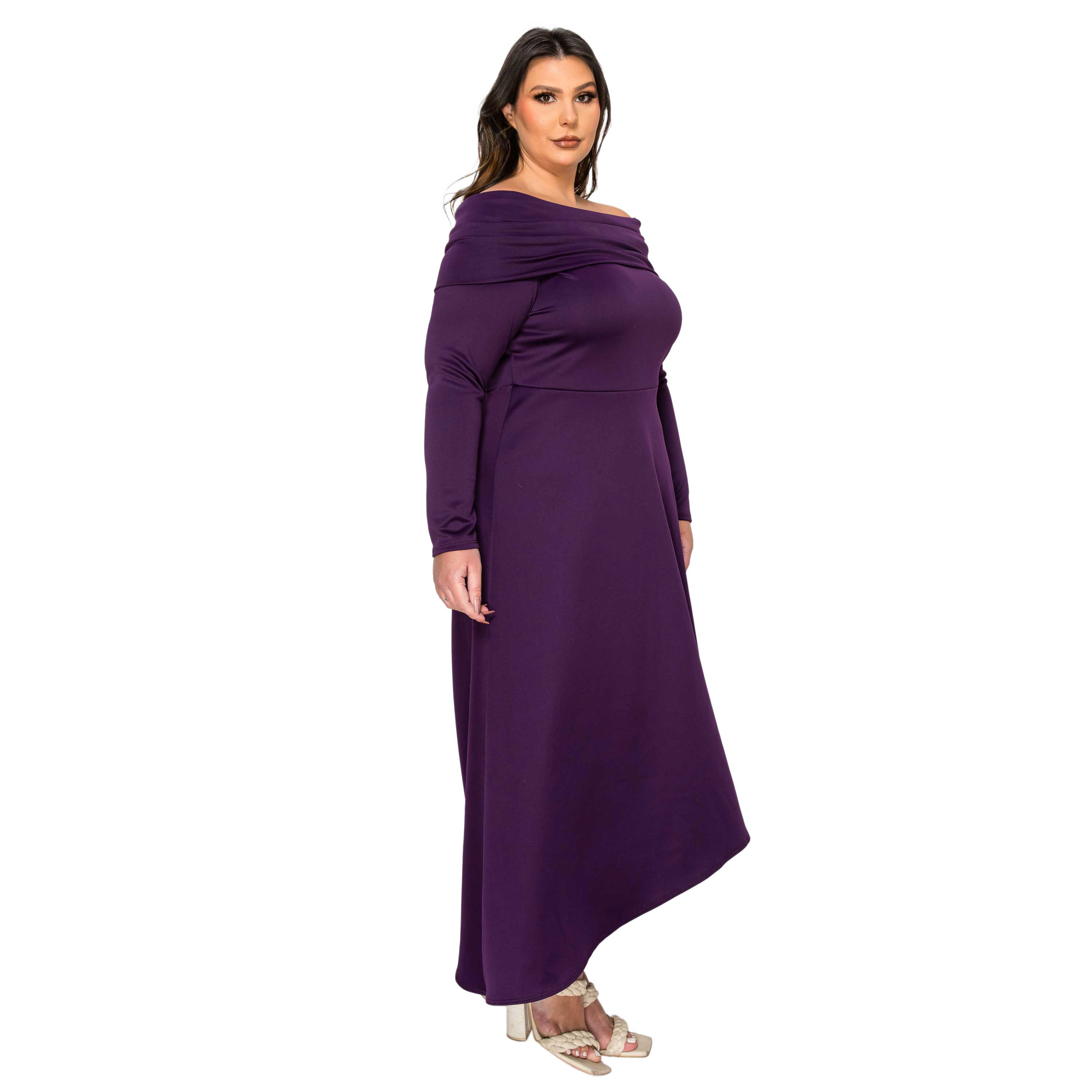 L I V D Women's Plus Size Lyra Off Shoulder Maxi Dress