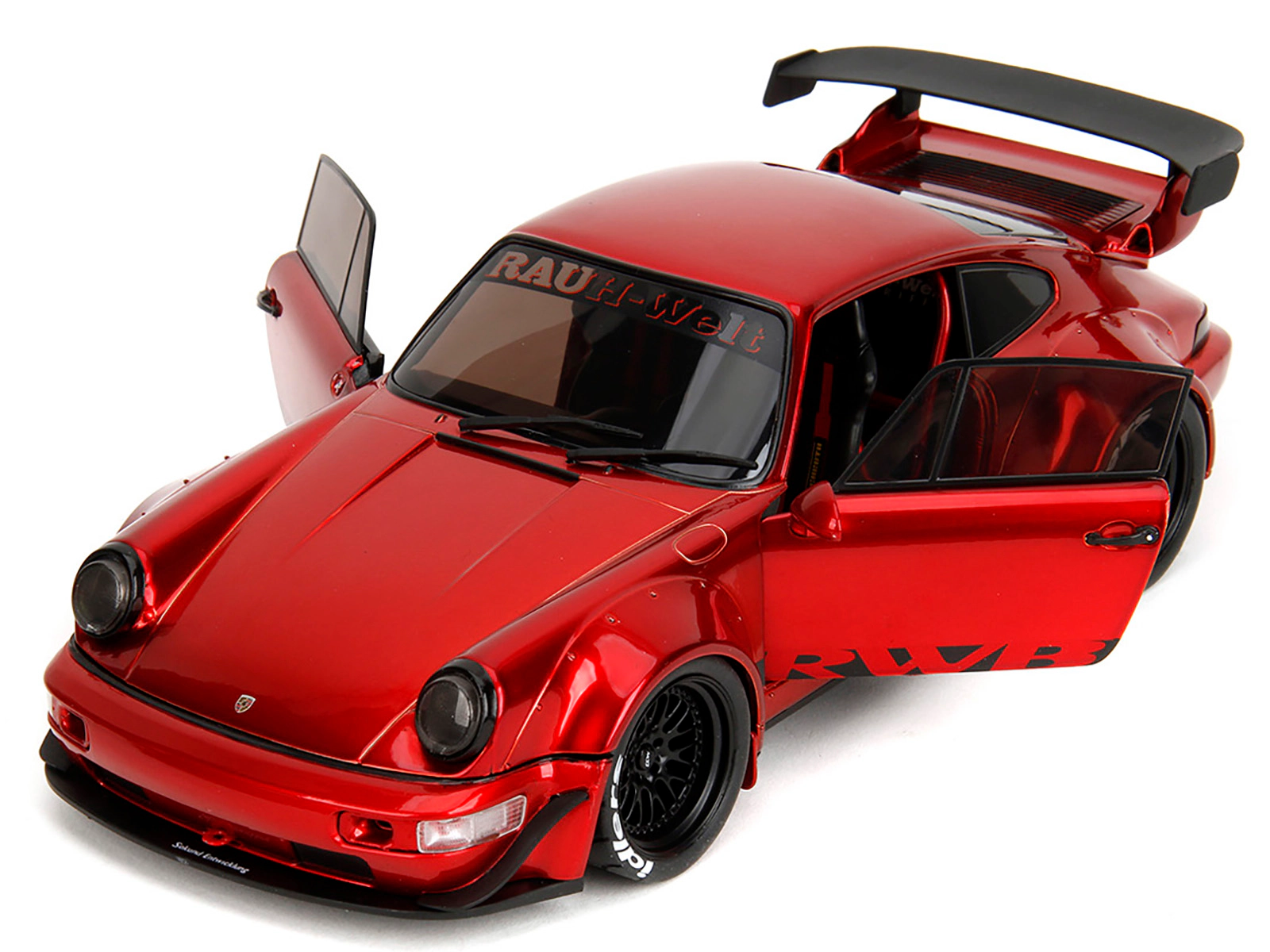 Jada RWB Body Kit Red Metallic with Black Stripes "Pink Slips" Series 1/18 Diecast Model Car by Jada