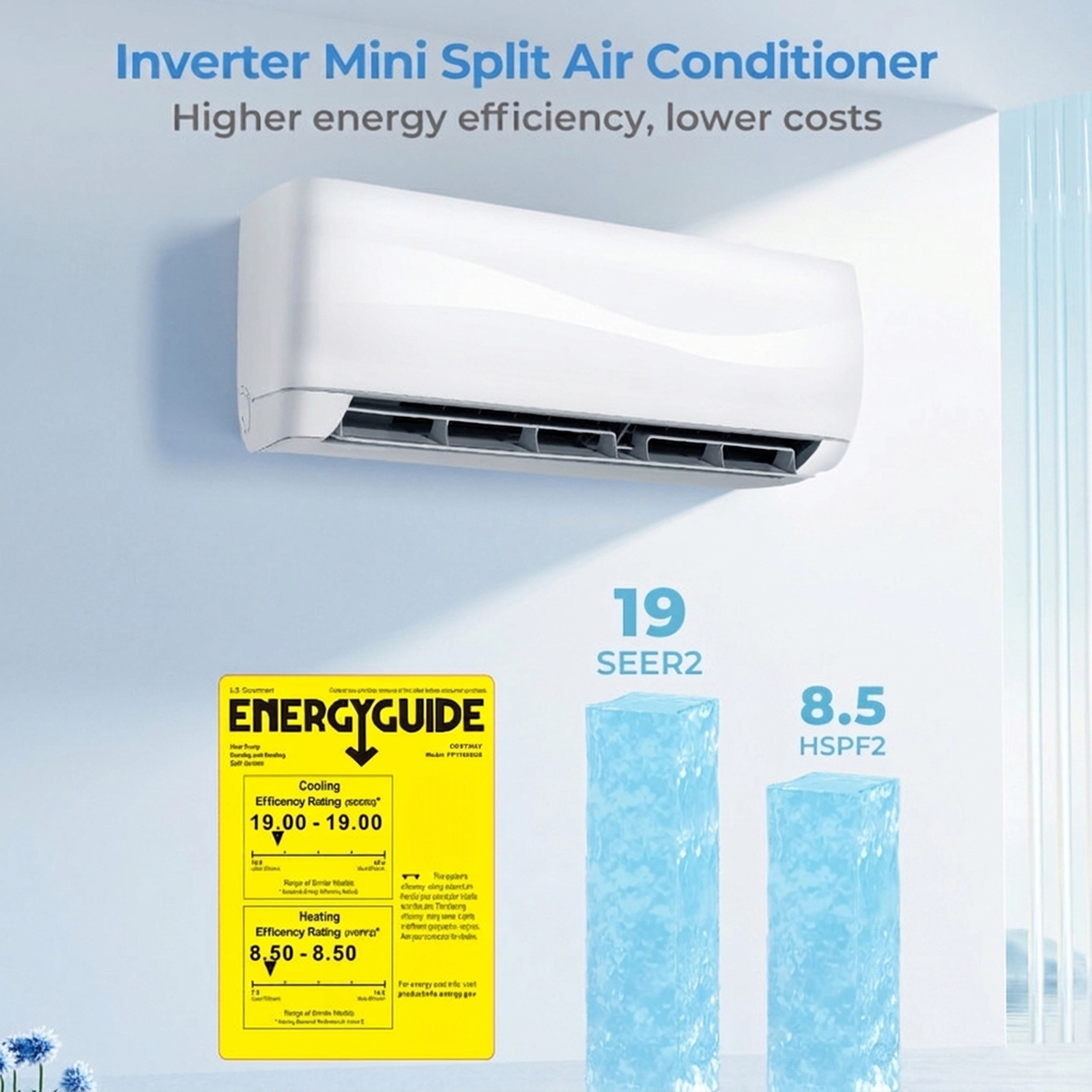 SUGIFT 23000-BTU 19-SEER2 1500-sq ft 208-230V 2-Ton Ductless Mini Split Air Conditioner with Heat Pump