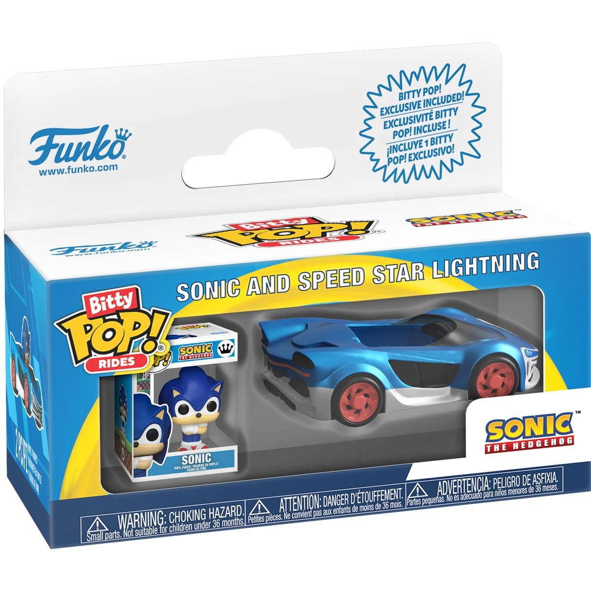 Funko Bitty Pop Rides! Sonic w Speed Star Lightning