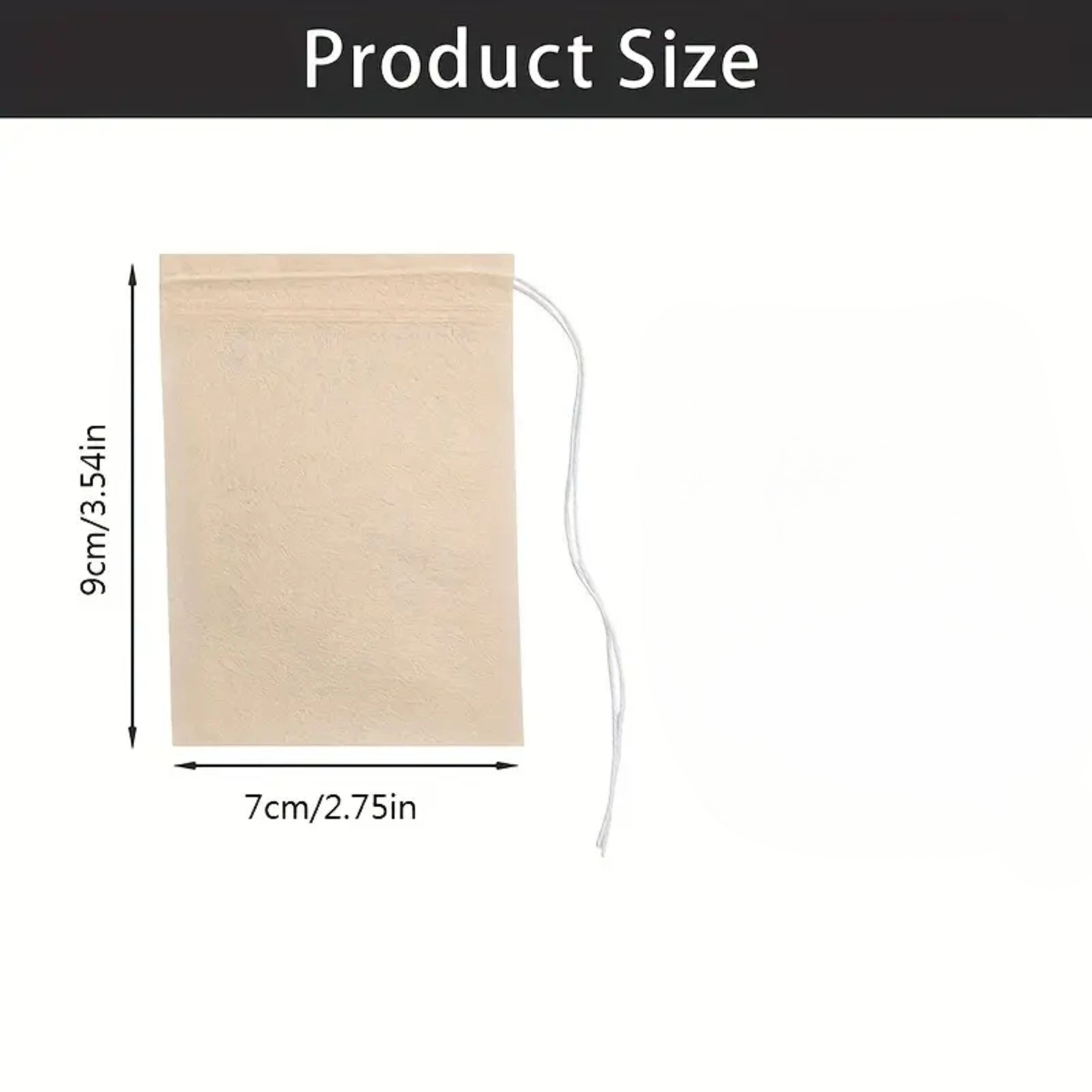 Kitcheniva 100 Pcs Unbleached Disposable Tea Infuser Bags