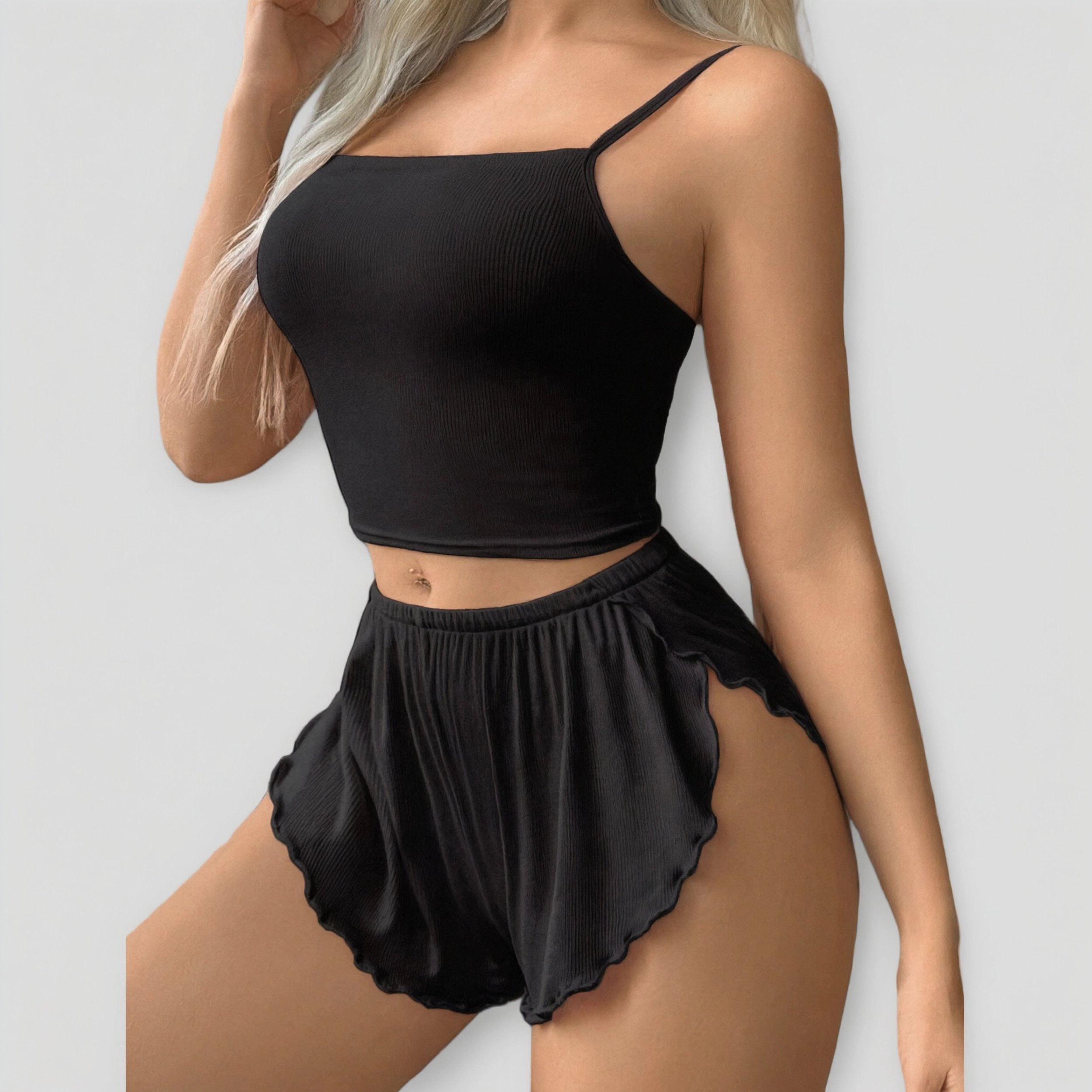 Avidlove Women's Ribbed Cami Pajama Set
