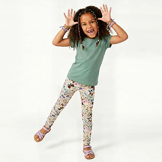 Mightly Girls Organic Cotton Reincforced Knee Leggings 2-pack