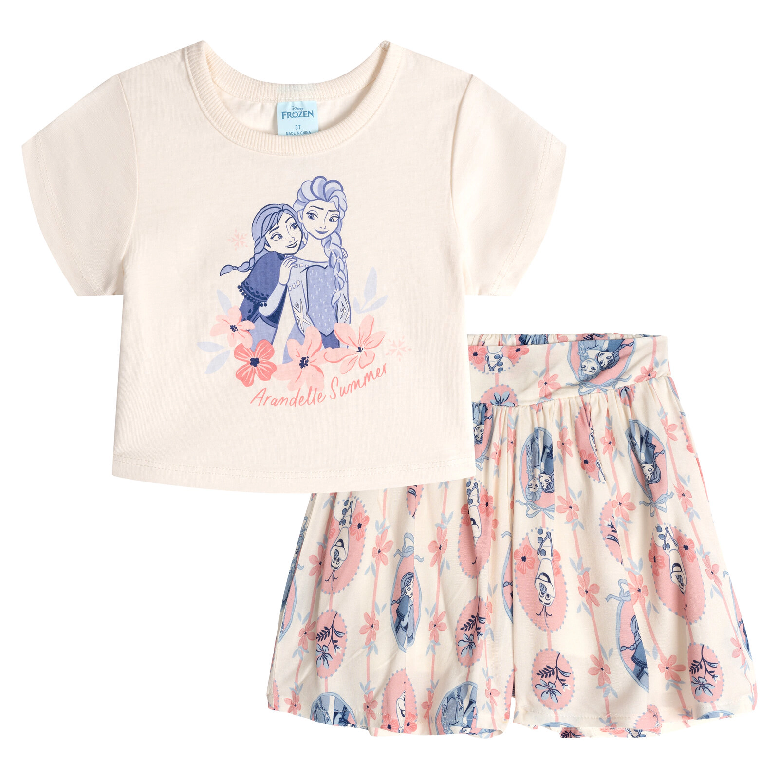 Disney Girls' 2-Piece T-Shirt and Skort Set