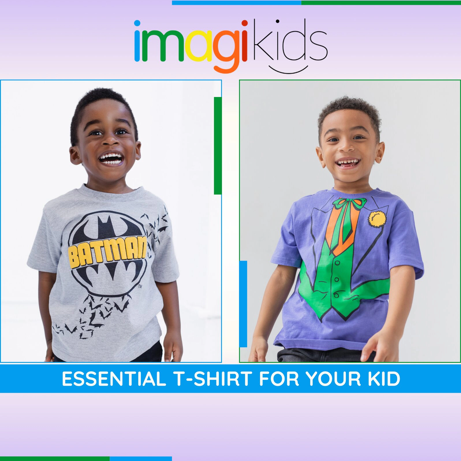 DC Comics Justice League Batman Boys' Short Sleeve T-Shirt 3-Pack