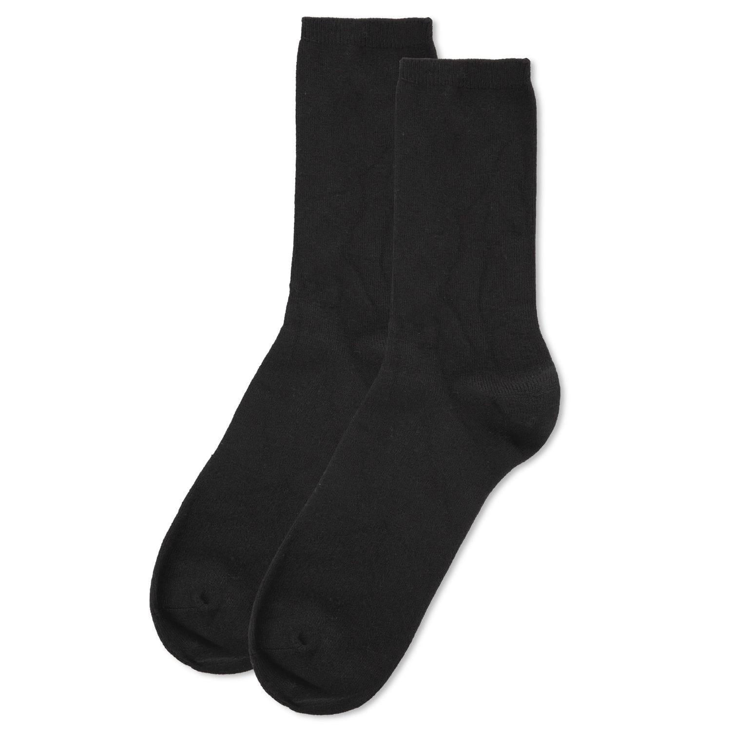 MeMoi Women's 2 Pair Pack Bamboo Blend Flat Crew Socks