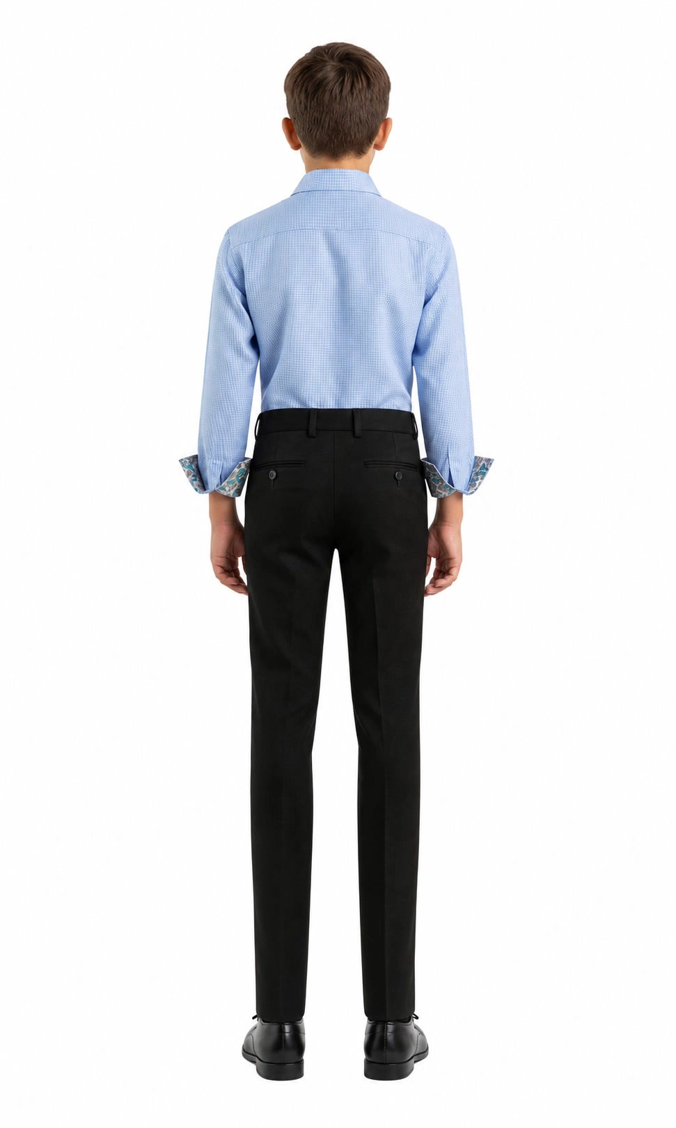 Elie Balleh Boys Slim Fit Houndstooth Button-Down Shirt