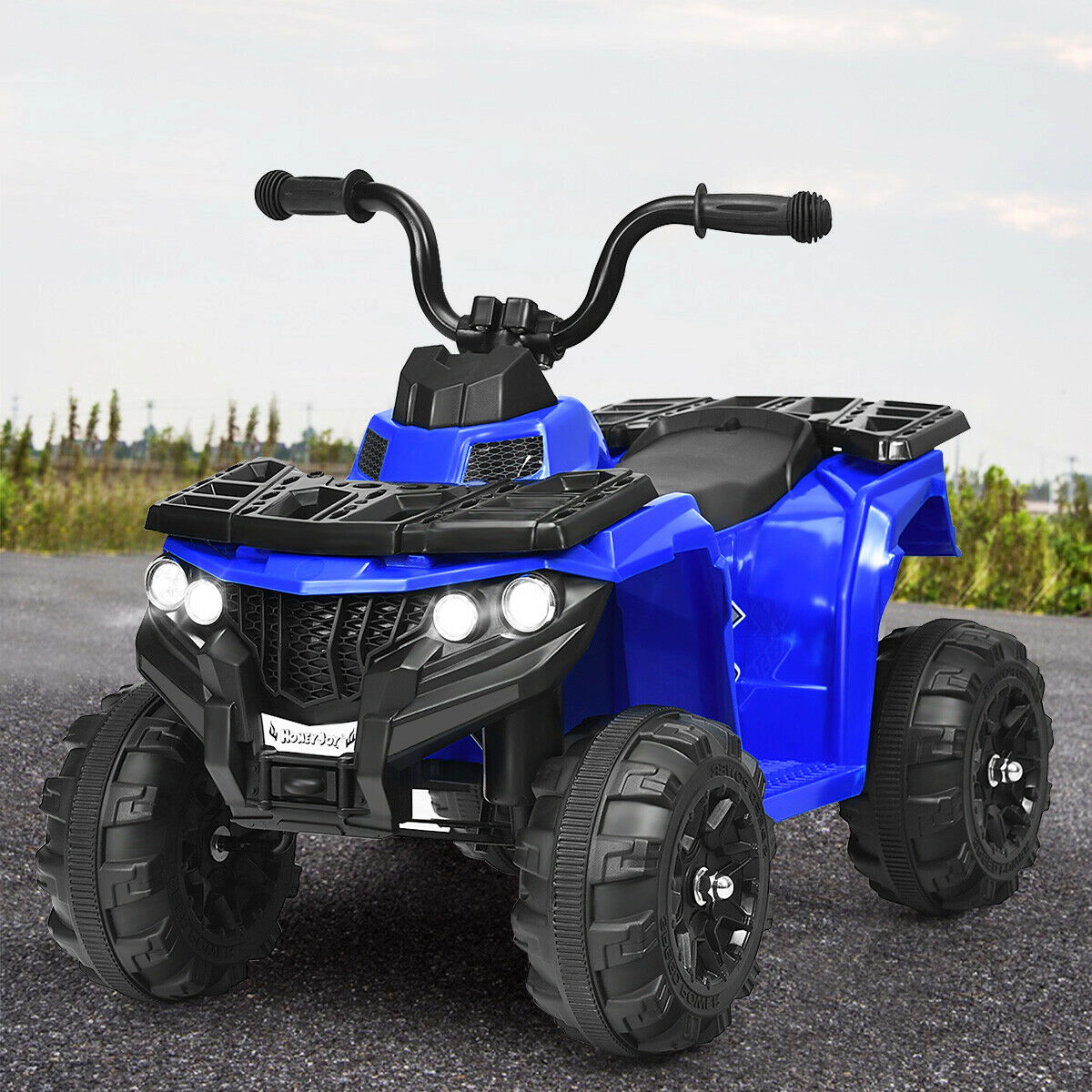 Costway Kids Ride On ATV Quad 4 Wheeler Electric Toy Car 6V Battery Power Led Lights