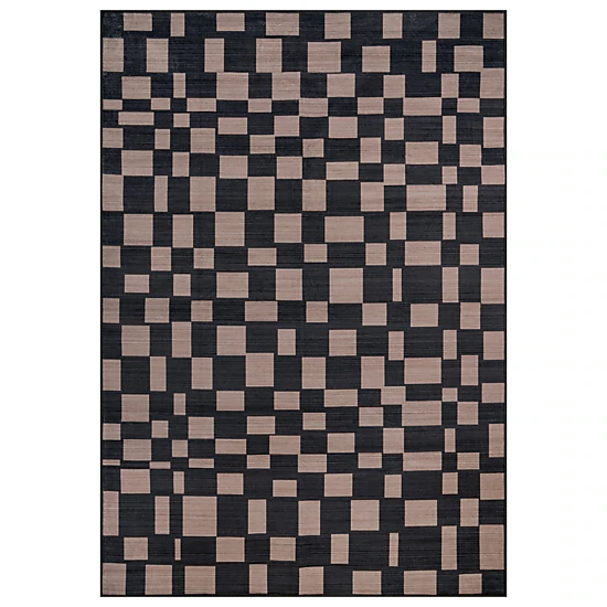 World Rug Gallery Checkered Block Machine Washable Indoor Area Rug