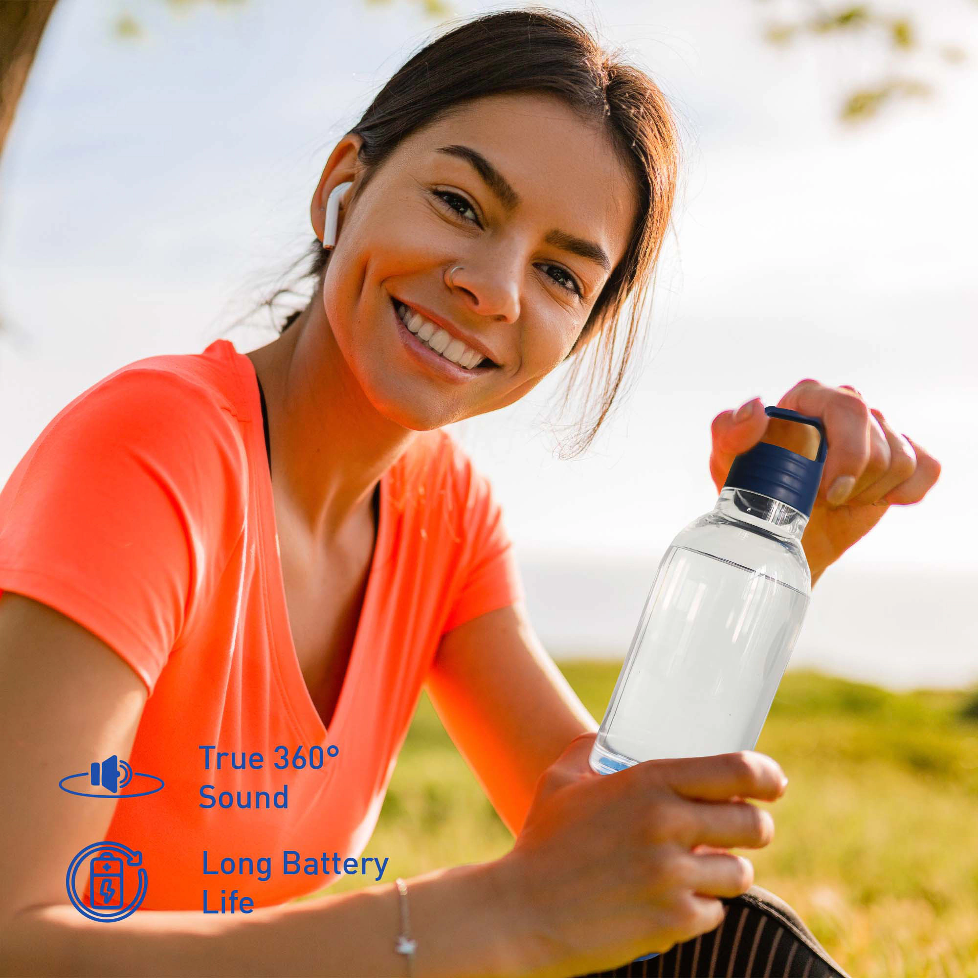 Pursonic Unisex Outdoor Adventure Bluetooth Speaker, Water Bottle & Solar Power Bank Essentials Bundle