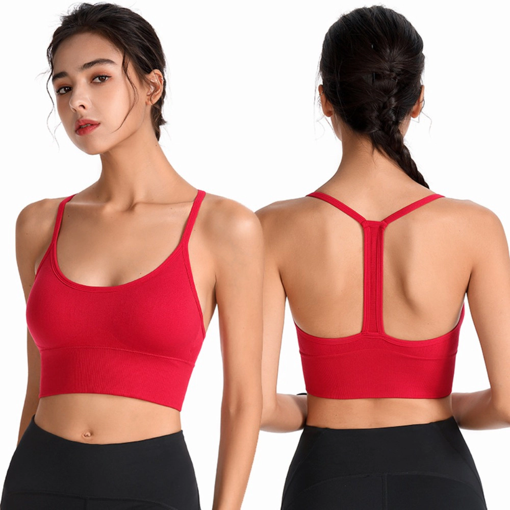 Wardrobe Whimsy Women Racerback Workout Bras Thin Straps