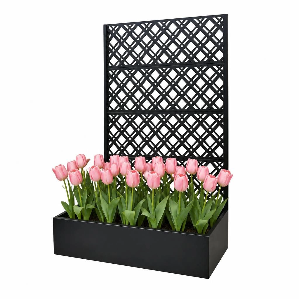 WOW PIONEER Tall Freestanding Vertical Iron Planter Rack Multi-Tier for Flowers Herbs Outdoor Plants