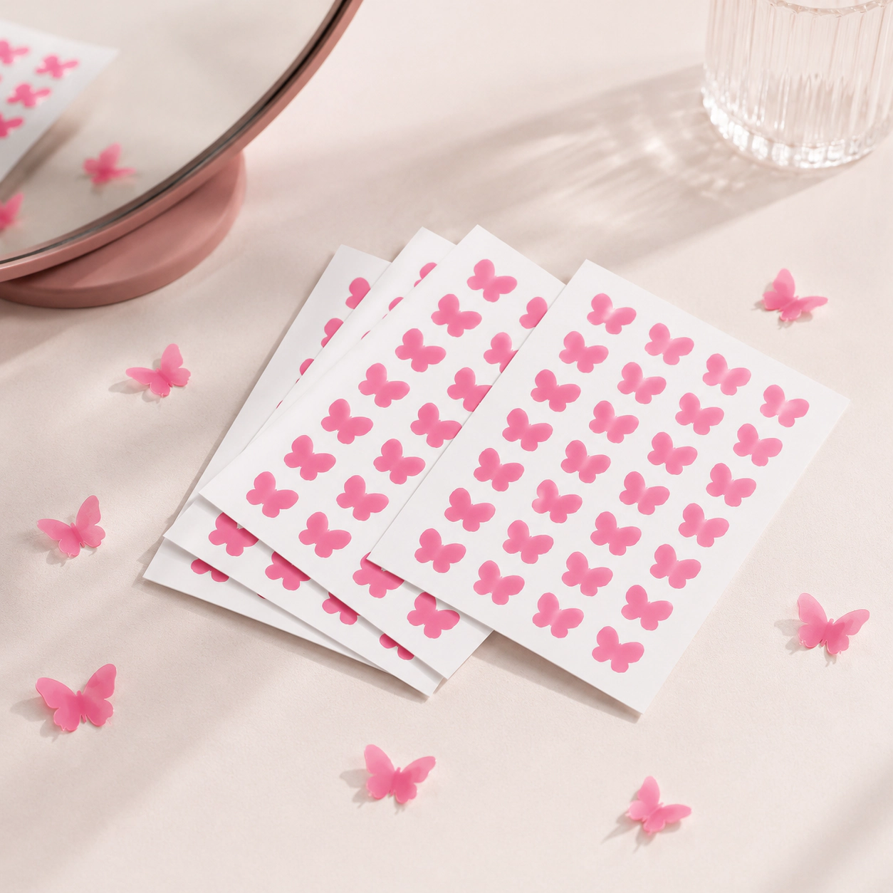 Pursonic Women’s Hydrocolloid Acne Treatment Pimple Patches – Butterfly-Shaped Blemish Care Spot Covers 96-Pack