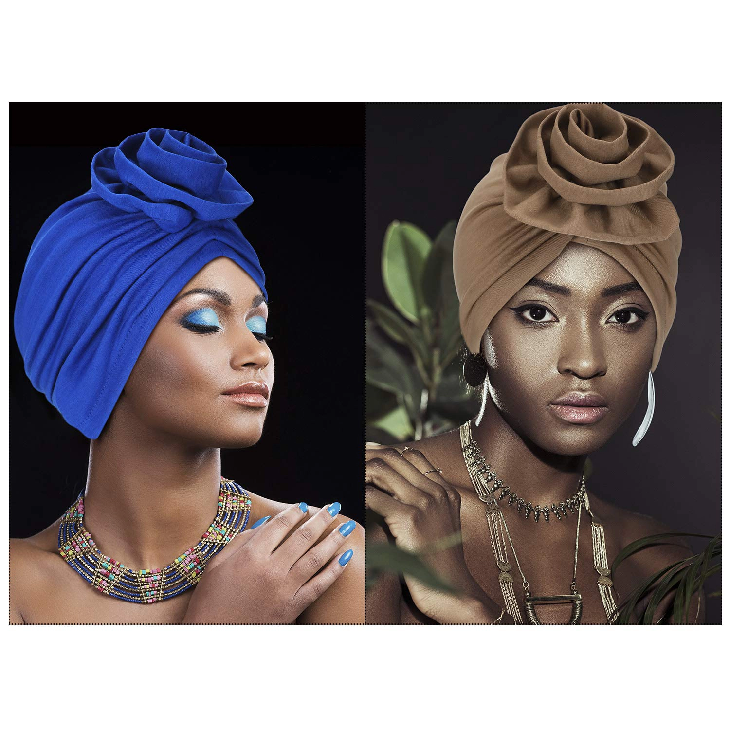 PIGFDK 6 Head Wraps For Women Turban