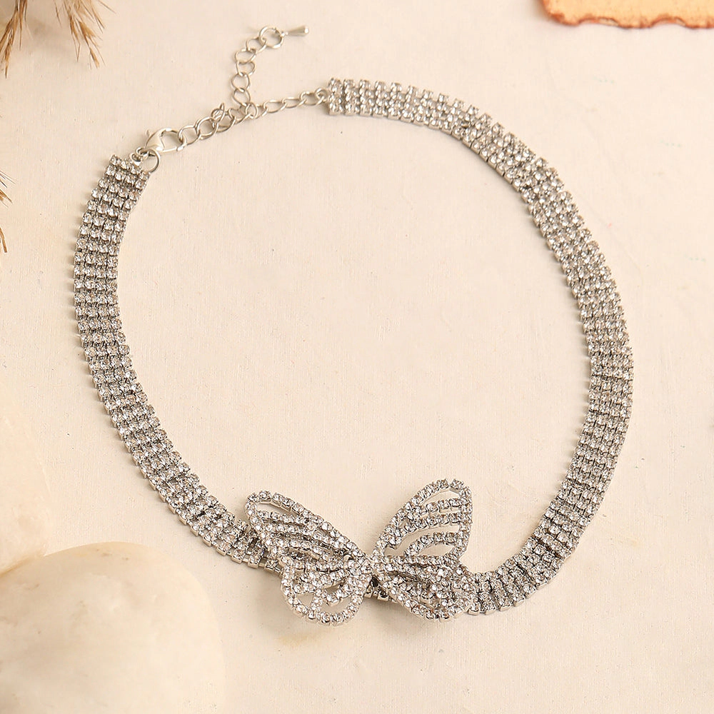 SOHI Women's Butterfly Choker Necklace